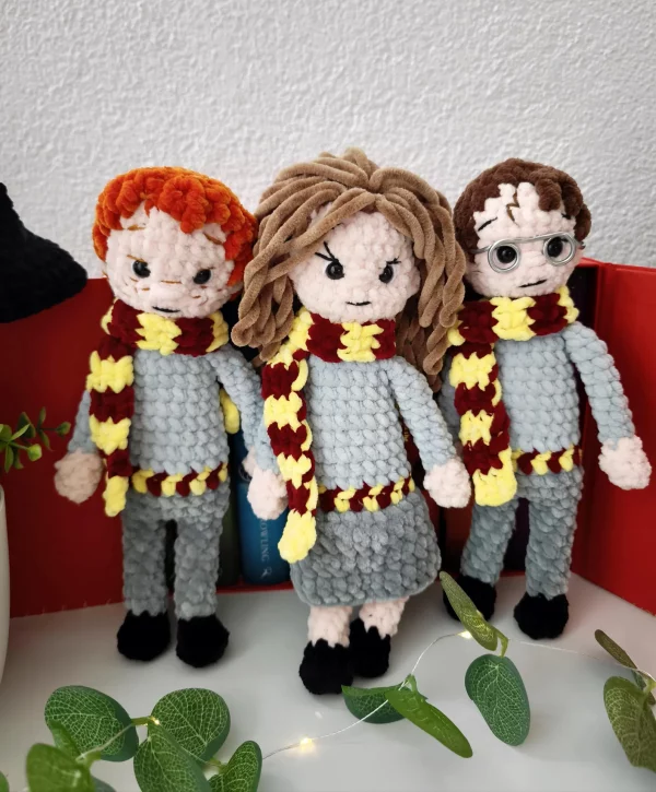 Gehäkeltes Amigurumi-Trio von Zauberern – Bild 2