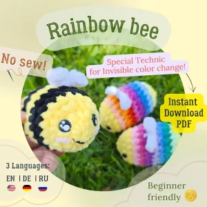 No-Sew Mini Bee Crochet Pattern
