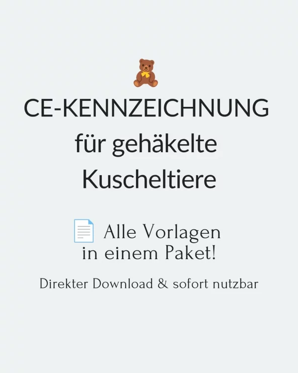 CE-Kennzeichnung für gehäkelte Kuscheltiere